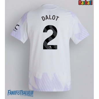 Manchester United Diogo Dalot #2 Tricou Fotbal Replică 2025-26 Barbati Deplasare